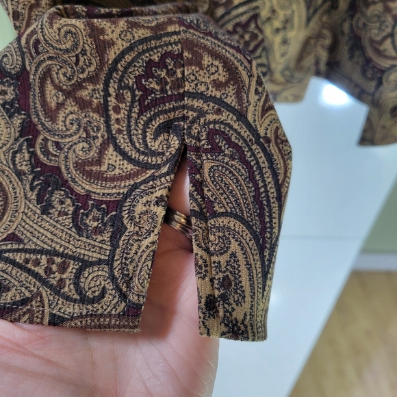 Rena Rowan Beige and Brown Paisley Blazer - Picture 6 of 9